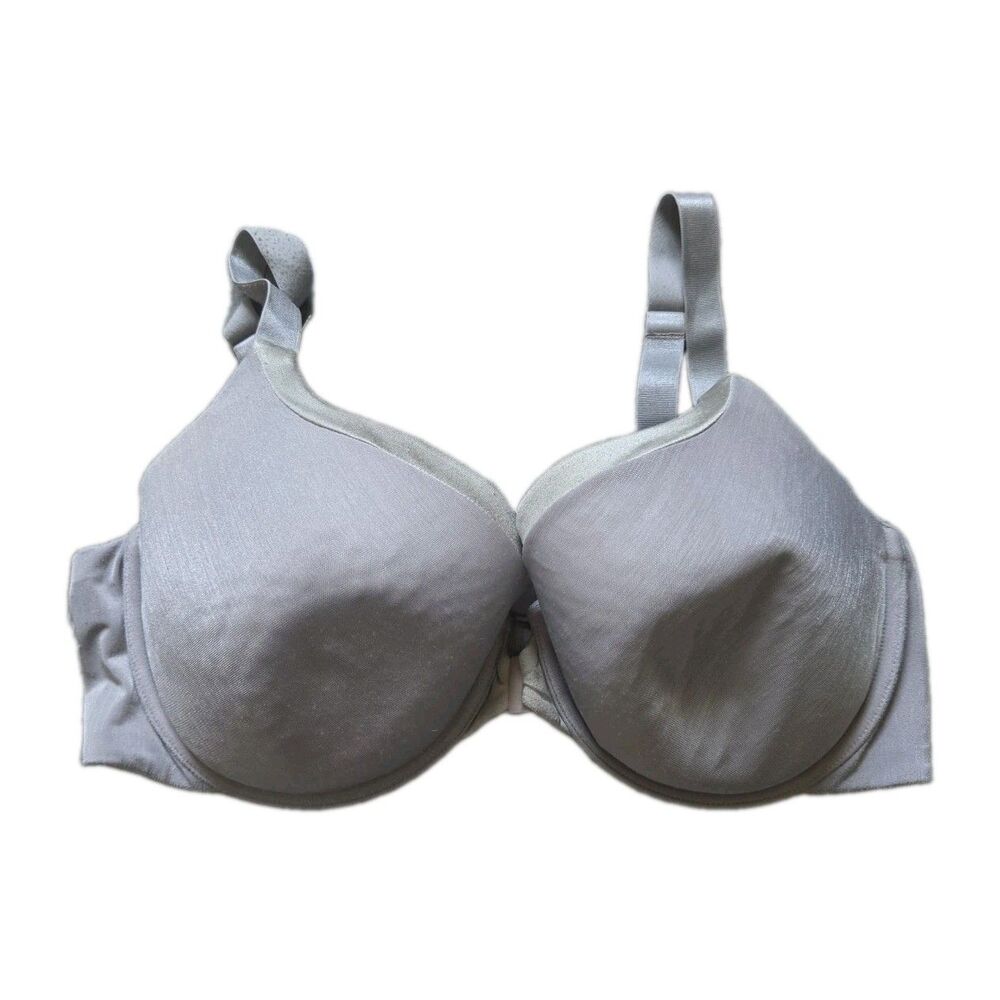 Vanity Fair Gray Front Closure Full Coverage Underwire Bra Size 40D GUC